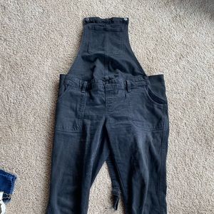 Black maternity overalls